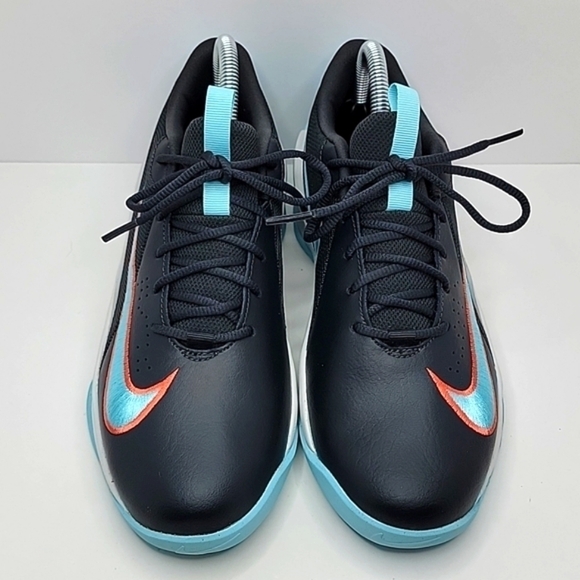 Nike | Team Hustle Quick 'Smoke Grey Magic Ember' sporty sneakers | WMS 7.5 - Picture 4 of 12